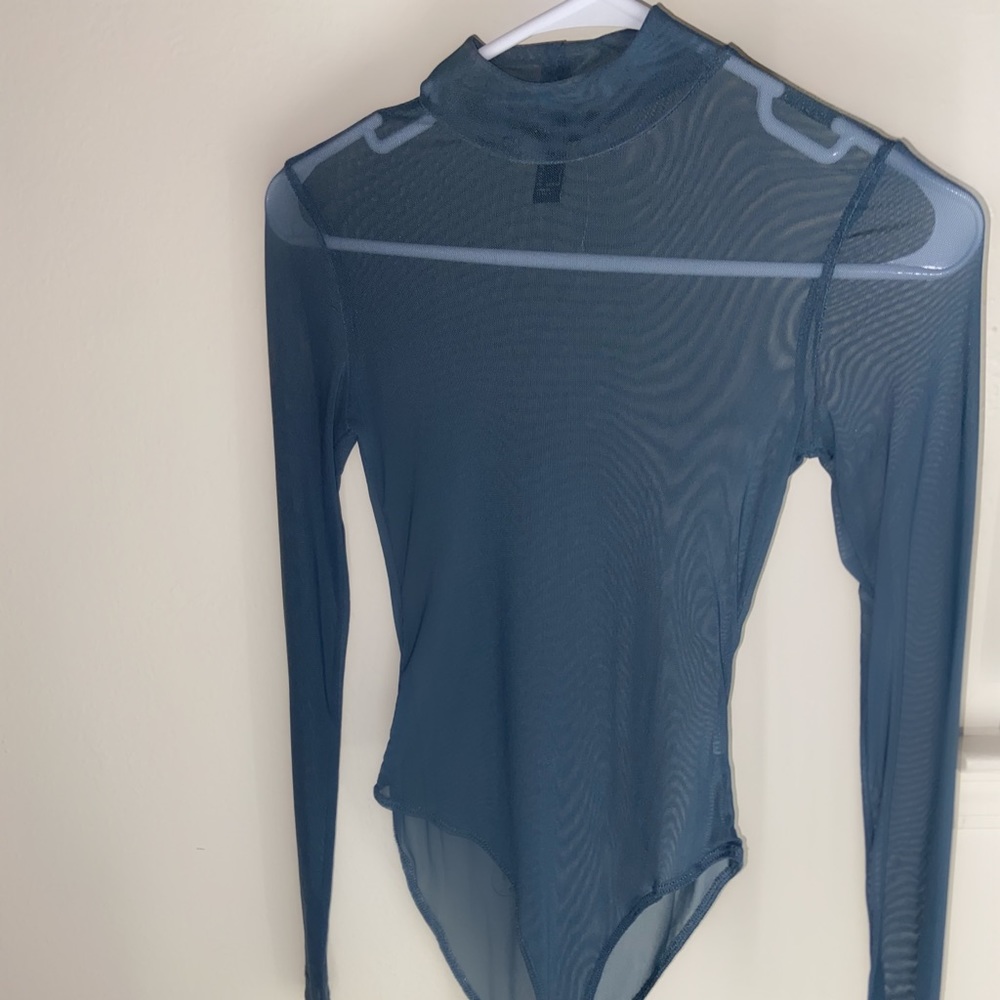Forever 21 blue mesh bodysuit!